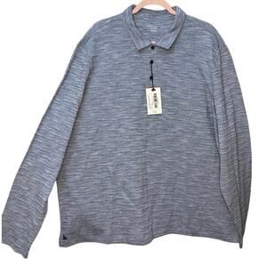 Untuckit Mollard Marled Polo Size XXL Blue Brand‎ New